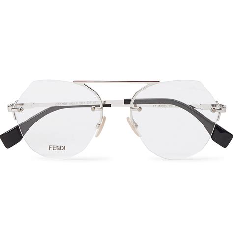 fendi glassware|Fendi rimless glasses.